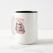 Tasse 2 Couleurs Humour Drôle et Étrange Graphique  (Devant gauche)