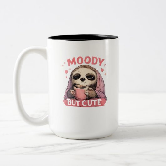 Tasse 2 Couleurs Humour Drôle et Étrange Graphique  (Gauche)
