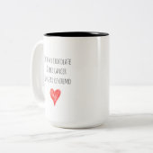 Tasse 2 Couleurs Humour du cancer chimiste (Devant gauche)