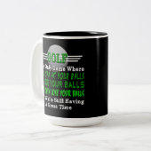 Tasse 2 Couleurs Humour Golf Balls (Devant gauche)