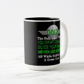 Tasse 2 Couleurs Humour Golf Balls (Devant droit)