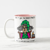 Tasse 2 Couleurs Humour heure du coucher (Gauche)