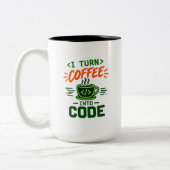 Tasse 2 Couleurs Humour Informatique Programmeur Je Transforme Le C (Gauche)