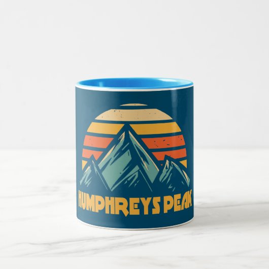 Tasse 2 Couleurs Humphreys Peak Arizona Retro Turquoise (Centre)