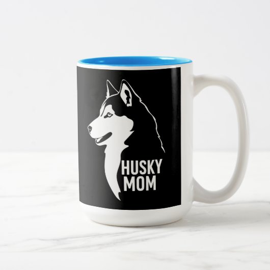 Tasse 2 Couleurs Husky Maman (Droit)