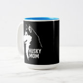 Tasse 2 Couleurs Husky Maman (Devant gauche)