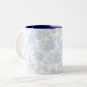 Tasse 2 Couleurs Hydrangea Bleue et Motif Libellule (Devant gauche)