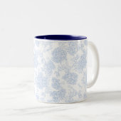 Tasse 2 Couleurs Hydrangea Bleue et Motif Libellule (Devant droit)