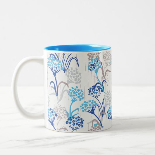 Tasse 2 Couleurs Hydrangée légère et aérée Motif floral (Gauche)