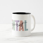 Tasse 2 Couleurs Hygiéniste dentaire mignon (Devant droit)