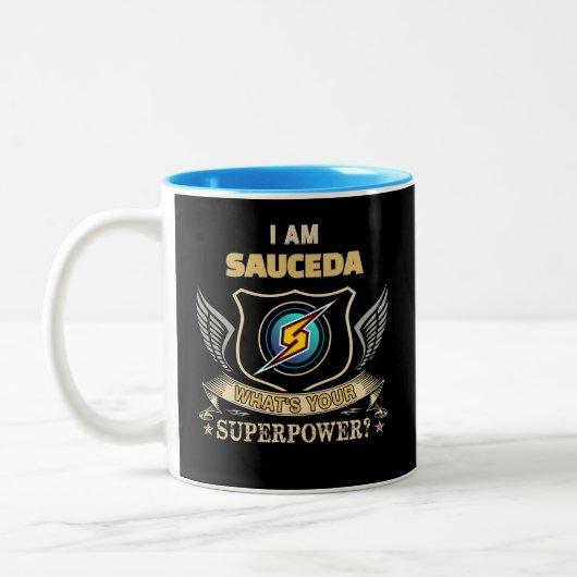 Tasse 2 Couleurs I Am SAUCEDA What's Your Superpower (Gauche)