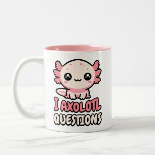 Tasse 2 Couleurs I Axolotl Questions ! Pun Axolotl mignon