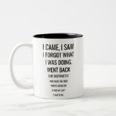 Tasse 2 Couleurs i came i saw i forgot (Gauche)
