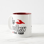Tasse 2 Couleurs I Chili (Love) Thai Food (Devant gauche)