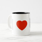 Tasse 2 Couleurs I coeur (amour) UX (Devant gauche)