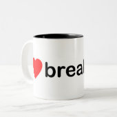 Tasse 2 Couleurs I coeur Breakbeat (Devant gauche)