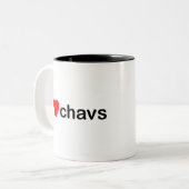 Tasse 2 Couleurs I coeur Chavs (Devant gauche)