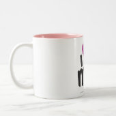 Tasse 2 Couleurs I coeur je pourpre (Gauche)