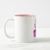 Tasse 2 Couleurs I coeur je rose/pourpre (Gauche)