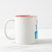 Tasse 2 Couleurs I coeur j'orange/Aqua (Gauche)