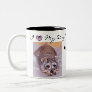 Tasse 2 Couleurs I coeur mon chien !