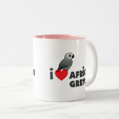 Tasse 2 Couleurs I gris africains de coeur (Devant droit)