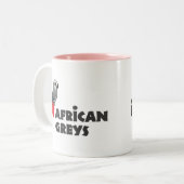 Tasse 2 Couleurs I gris africains de coeur (Devant gauche)