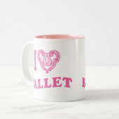 Tasse 2 Couleurs I Heart Ballet (Devant gauche)