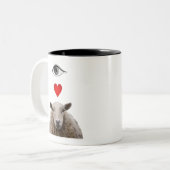 Tasse 2 Couleurs I Heart Ewe (Devant gauche)