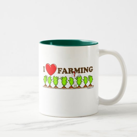Tasse 2 Couleurs I Heart Farming (Droit)