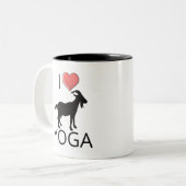 Tasse 2 Couleurs I Heart Goat Yoga (Devant gauche)