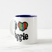 Tasse 2 Couleurs I Heart (Love) Peggie (Devant gauche)
