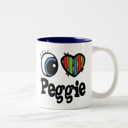 Tasse 2 Couleurs I Heart (Love) Peggie (Droit)