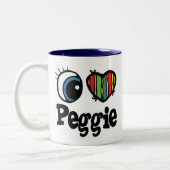 Tasse 2 Couleurs I Heart (Love) Peggie (Gauche)