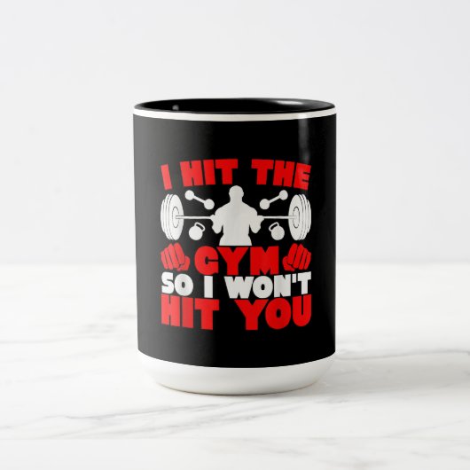 Tasse 2 Couleurs I Hit The Gym (Centre)