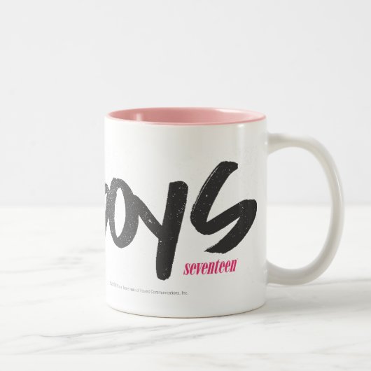 Tasse 2 Couleurs I jaune de garçons de coeur (Droit)