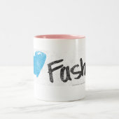 Tasse 2 Couleurs I jaune de mode de coeur (Centre)