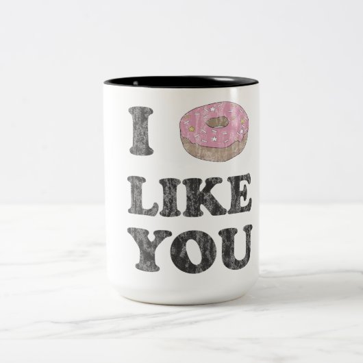 Tasse 2 Couleurs I le beignet vous aiment (Centre)