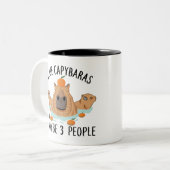 Tasse 2 Couleurs I like Capybaras and maybe 3 people Funny Baby (Devant gauche)