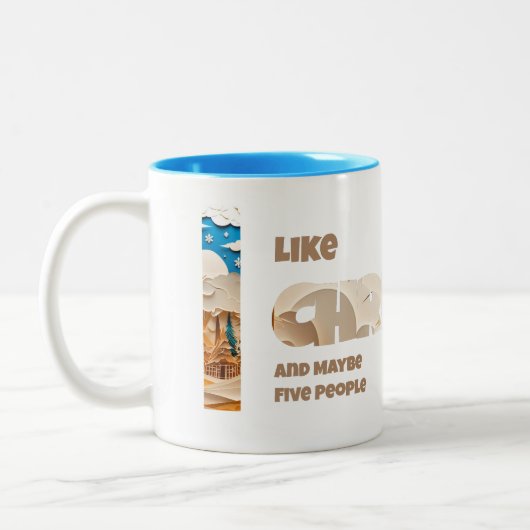 Tasse 2 Couleurs I Like Christmas and Maybe (Gauche)