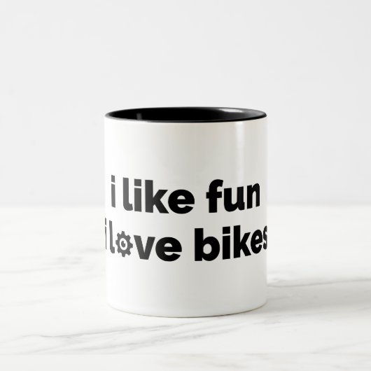 Tasse 2 Couleurs I Like Fun I Love Bikes (Centre)