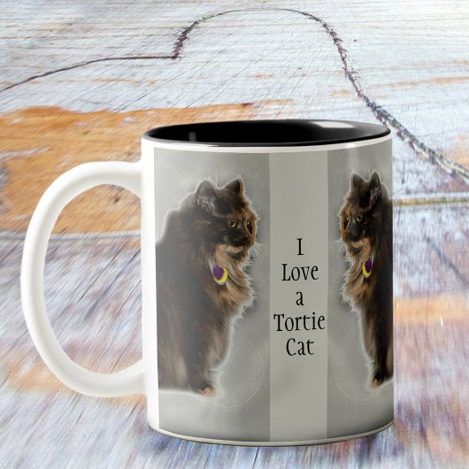 Tasse 2 Couleurs I Love a Tortie Cat Feline