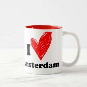 Tasse 2 Couleurs I love Amsterdam