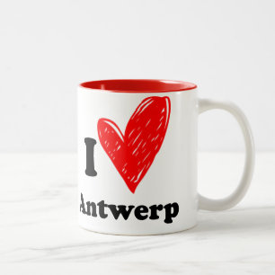 Tasse 2 Couleurs I love Antwerp