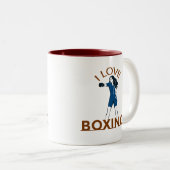 Tasse 2 Couleurs I Love Boxing  (Devant droit)