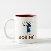 Tasse 2 Couleurs I Love Boxing (Gauche)