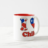 Tasse 2 Couleurs I love Chile (Devant droit)