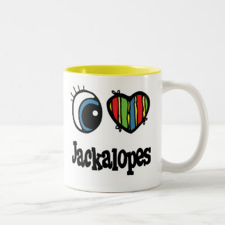 Tasse 2 Couleurs I Love (Coeur) Jackalopes