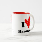 Tasse 2 Couleurs I Love Hanovre (Devant droit)
