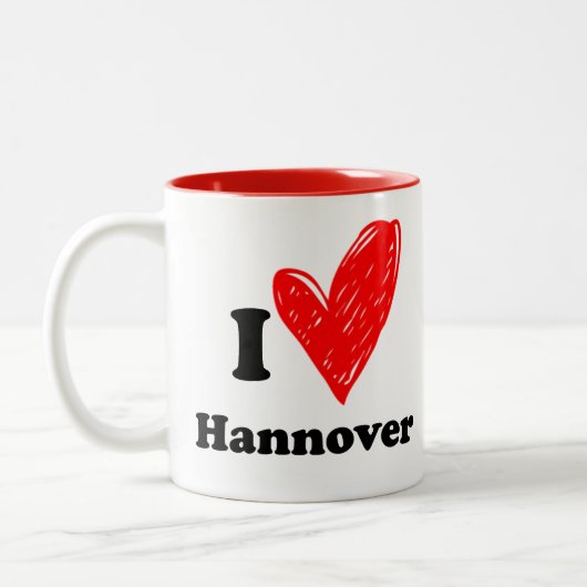 Tasse 2 Couleurs I Love Hanovre (Gauche)